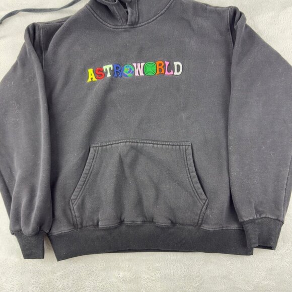 Travis Scott Astroworld Wish You Were Here Black Hoodie M - Picture 9 of 13